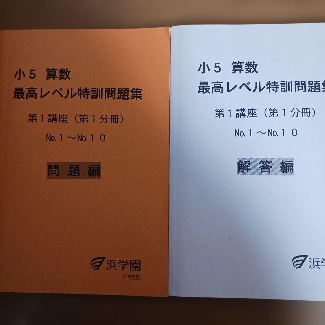 浜学園小5 算数 最高レベル特訓問題集