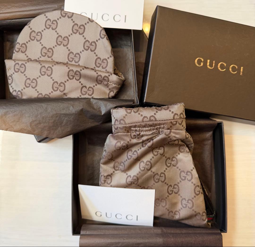 【ますたんさん専用】GUCCI GGパターン ベージュ キャップ&コートセット