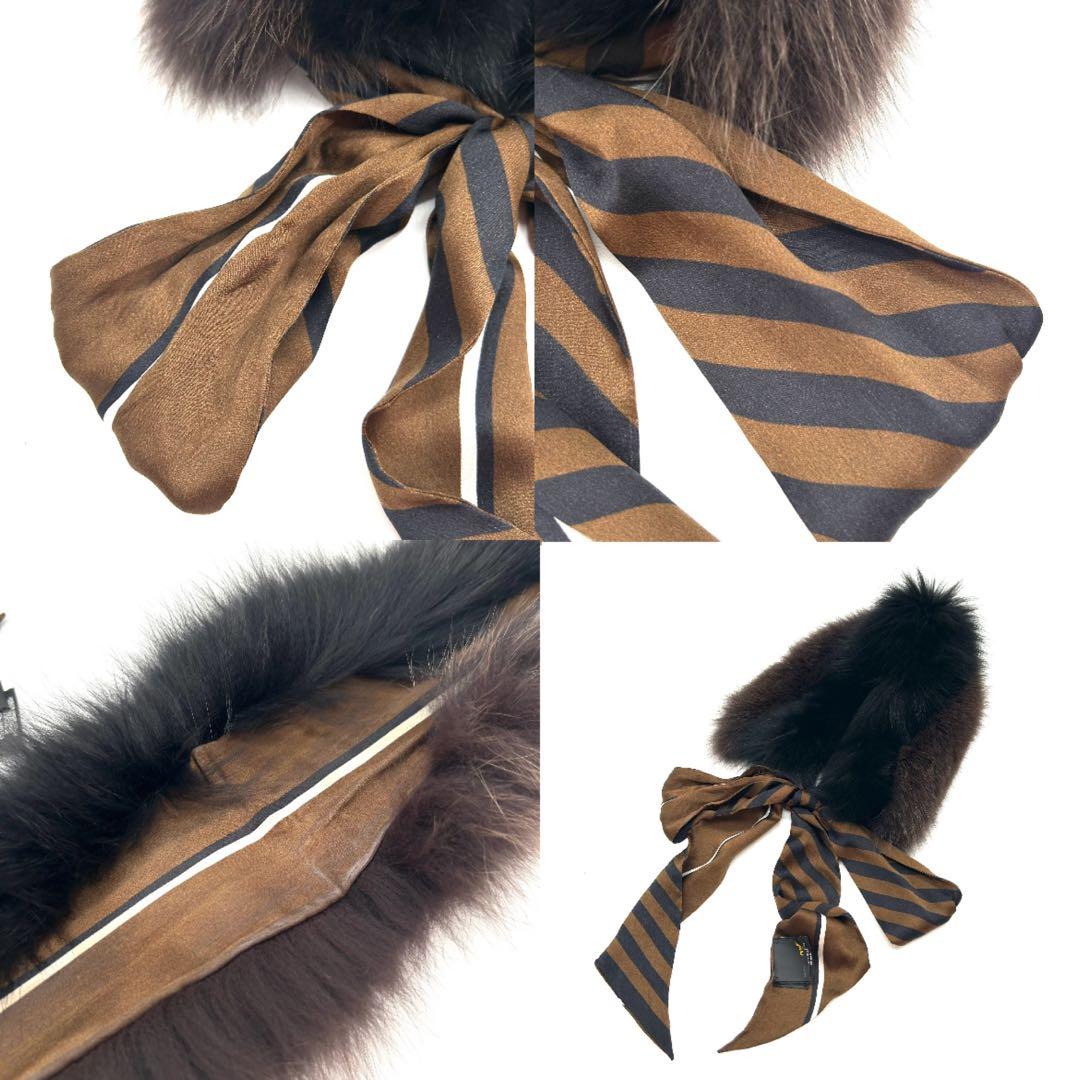 FENDI フェンディ　ストール　ファー　スカーフ　ショール　ティペット