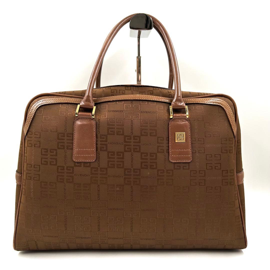 GIVENCHY 569 ジバンシー ボストンバッグ キャンバス レザー