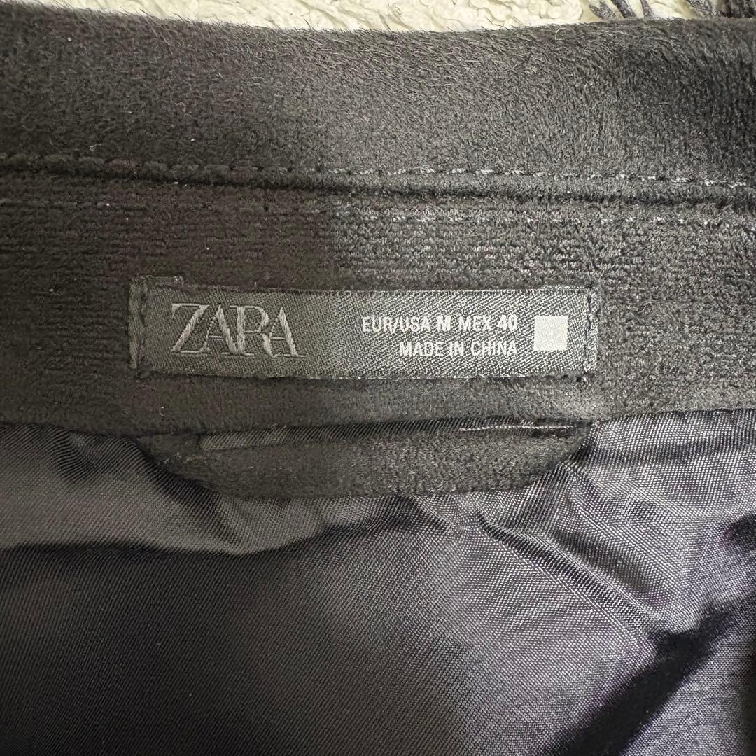ZARA ブラック　フェイクスウェードジャケット M