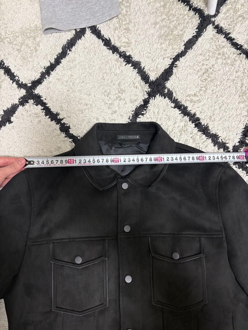 ZARA ブラック　フェイクスウェードジャケット M
