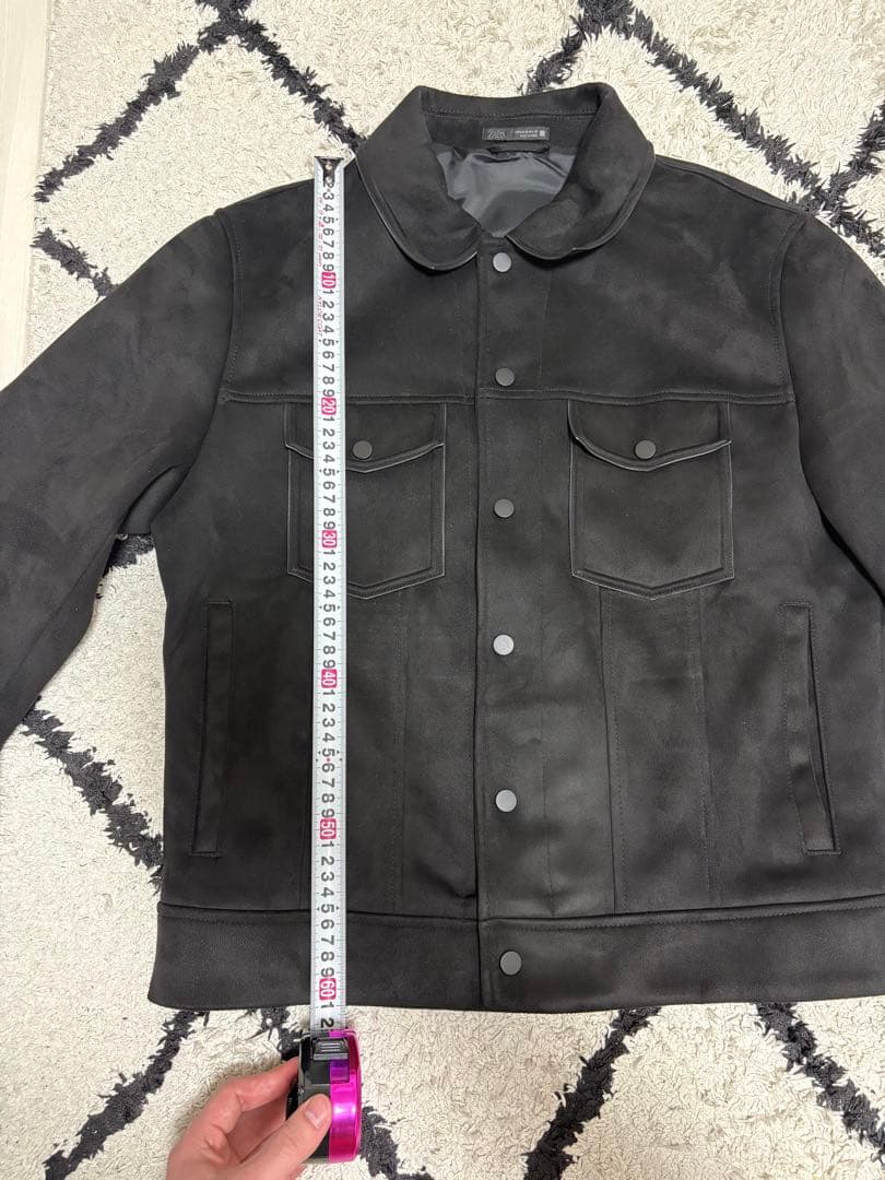 ZARA ブラック　フェイクスウェードジャケット M