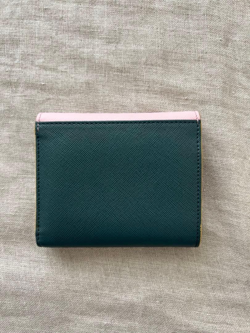 【美品】MARNI マルニ　サフィアーノ　ウォレット　三つ折り財布　バイカラー