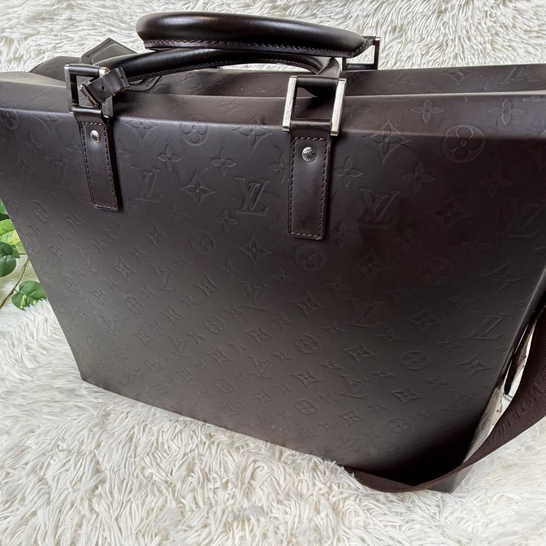 ルイヴィトン モノグラム グラセ リッキー 2way ビジネスバッグ 旅行鞄 茶