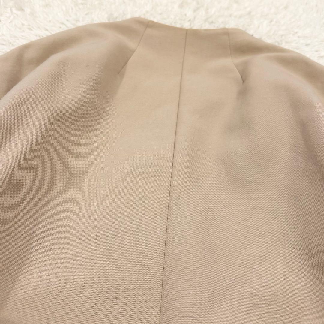 イエナ　IENA コットンWクロスノーカラーVネックコート　スプリングコート36