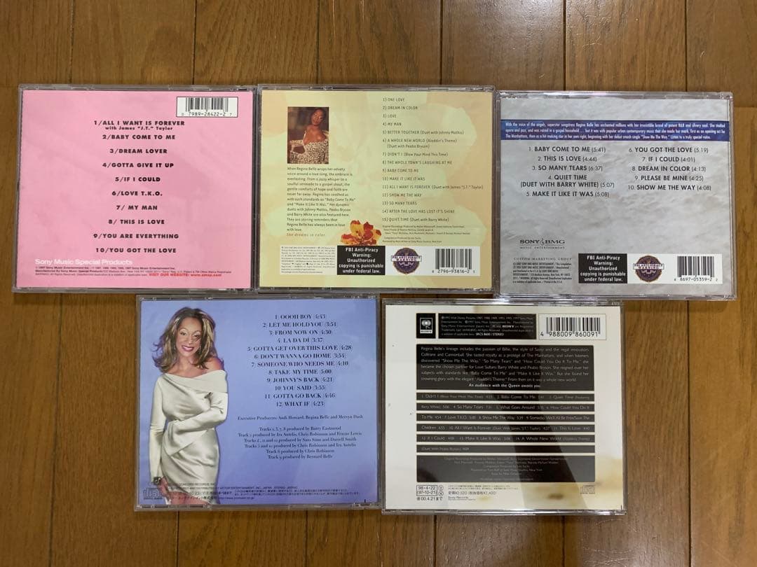 REGINA BELLE（レジーナ•ベル）国内版2枚&海外版3枚、合計5枚