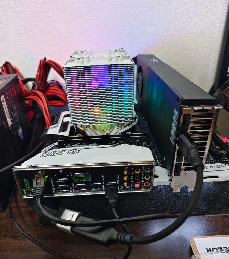マザーボード ASUS X99 + i7-5820K + Heat Sink + RAM