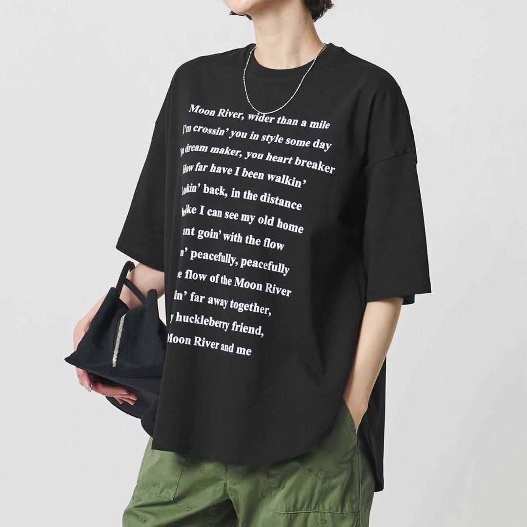 お値下げ！SACRA サクラ　新作　五分丈袖Tシャツ　黒