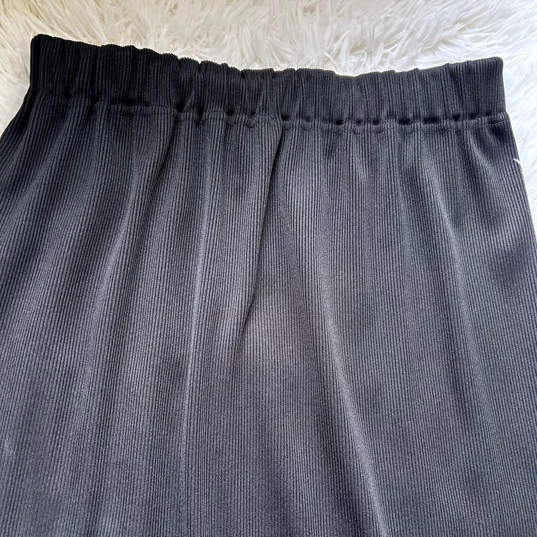 美品 cafune カフネ リブタイトスカート 黒 38 ロング 神タイト
