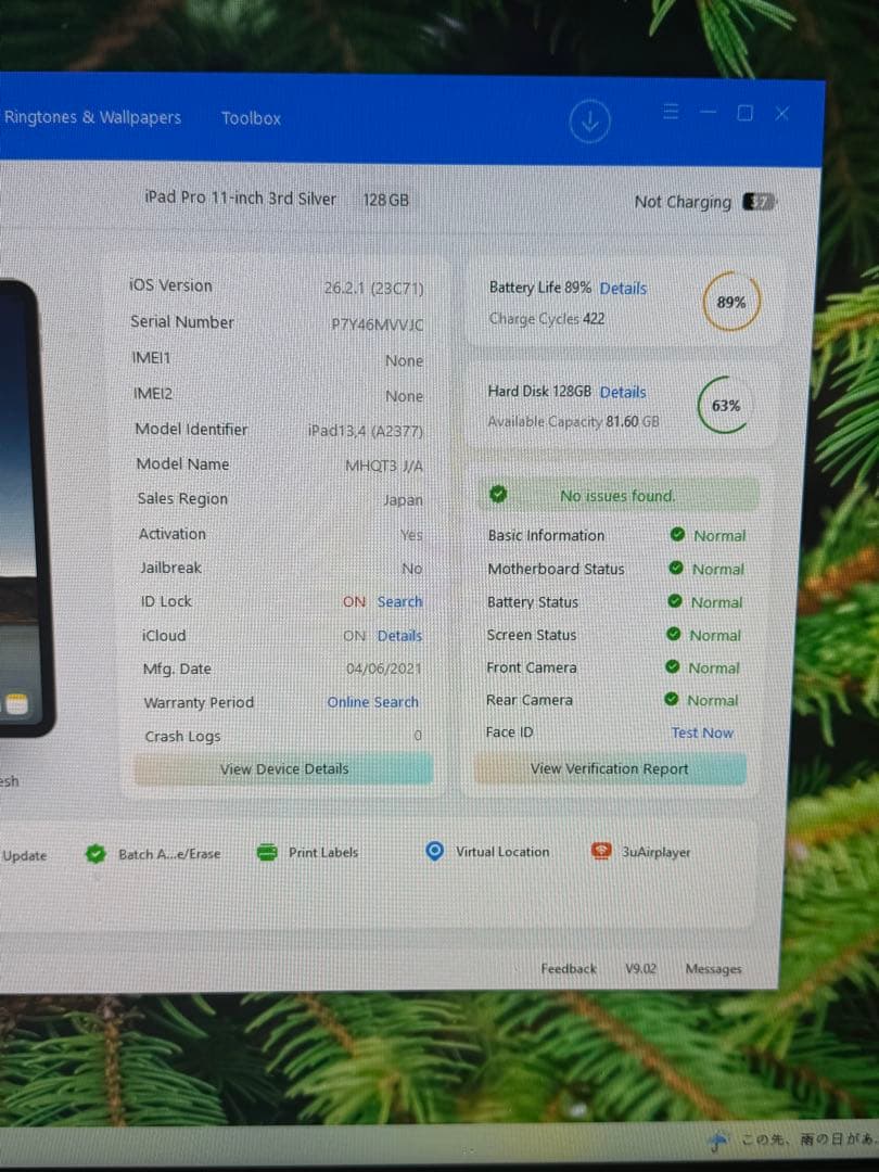 (美品)アップルペンシル付き/iPad Pro第3世代11インチ128GWifi