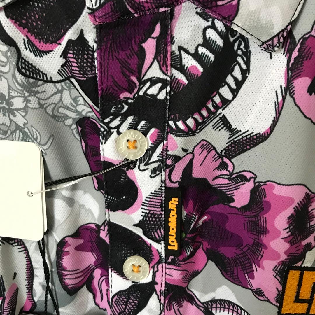 【新品】Lサイズ ラウドマウス LOUDMOUTH 半袖ポロシャツ スカル