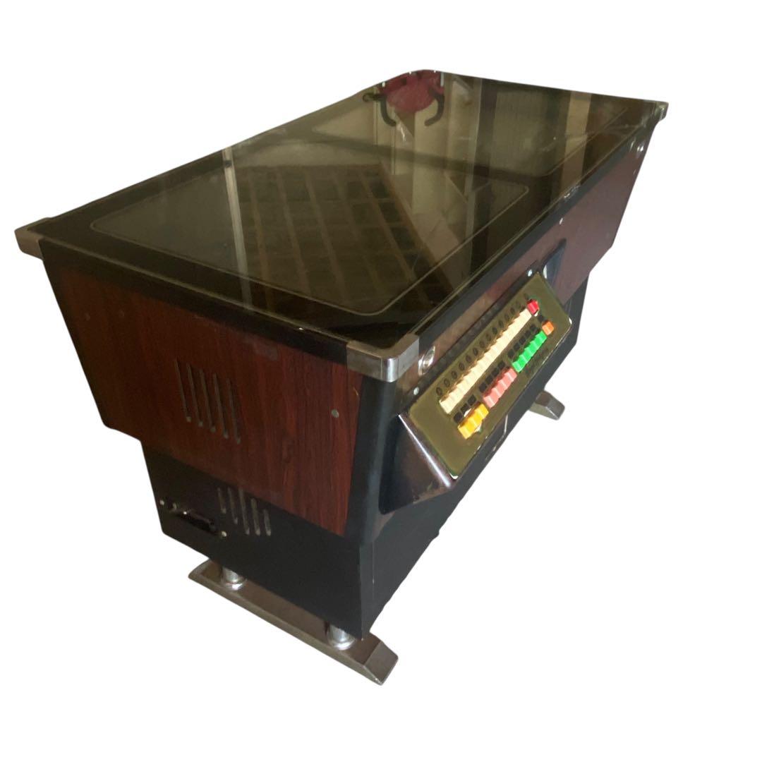 【メ0907-08】昭和レトロ品 麻雀 テーブルゲーム筐体 当時品 通電確認済み