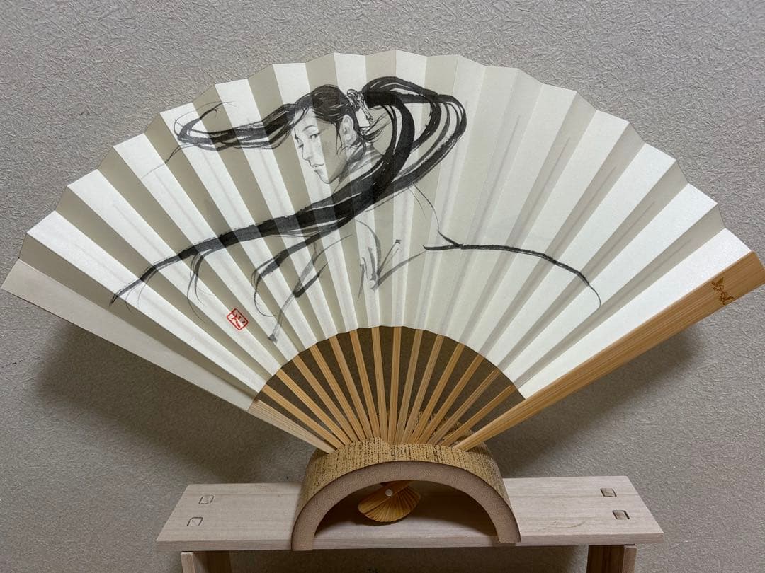 バガボンド　扇子　２個セット　台座付き