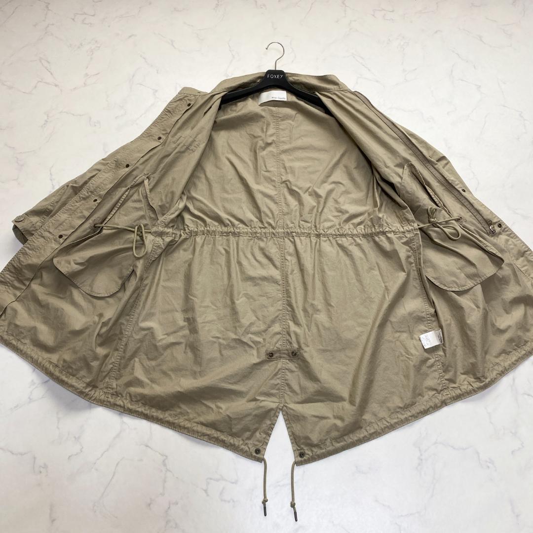 美品✨ウィムガゼット 24SS ミリタリーコート ロング丈 コットン F カーキ