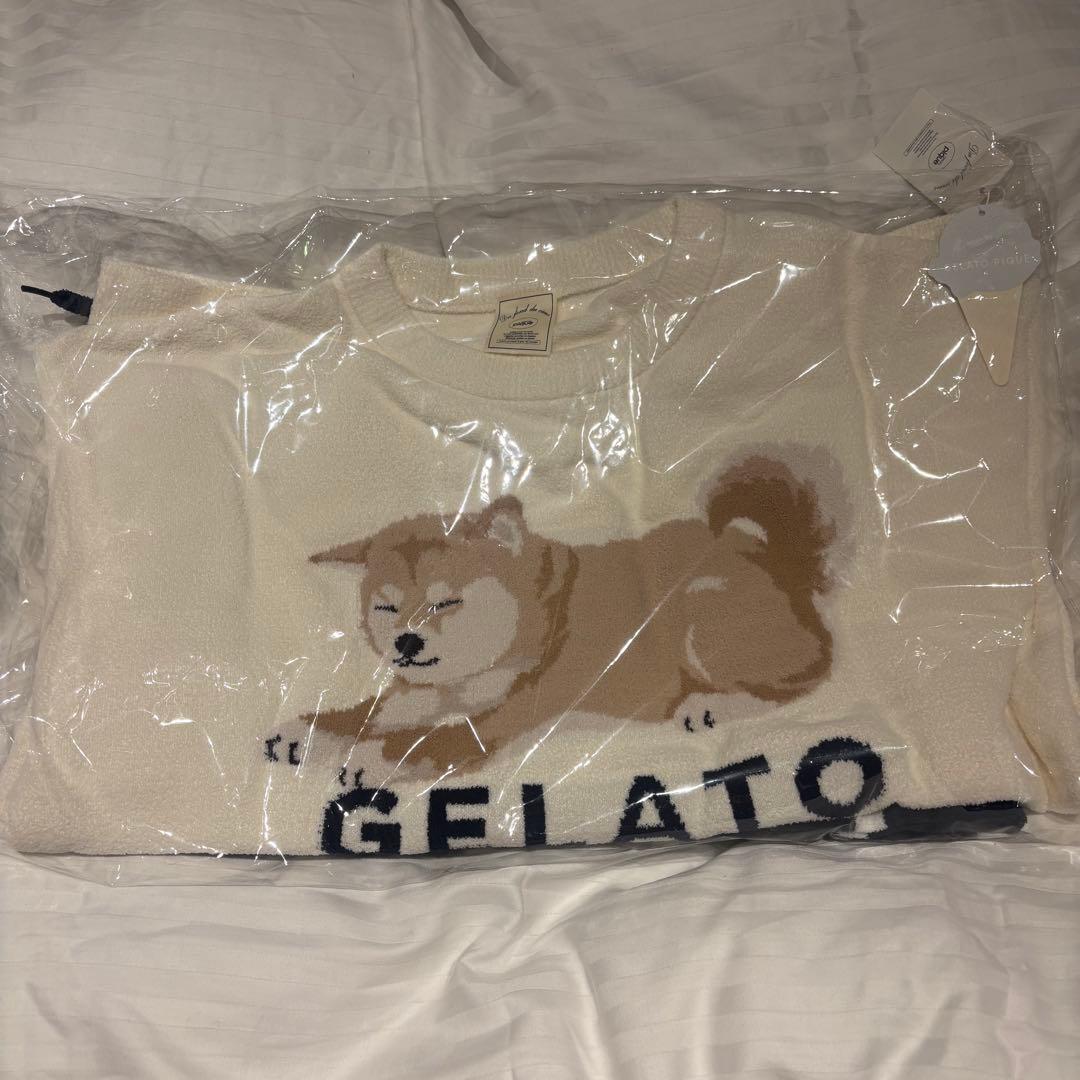 ☆数量限定・即完売品☆ ジェラピケ 柴犬セットアップ♡オフホワイト 新品未開封