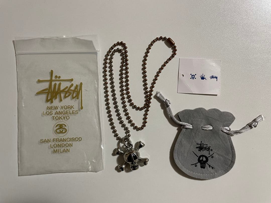 Stussy スカルチャームネックレス &フリンジブレスレット