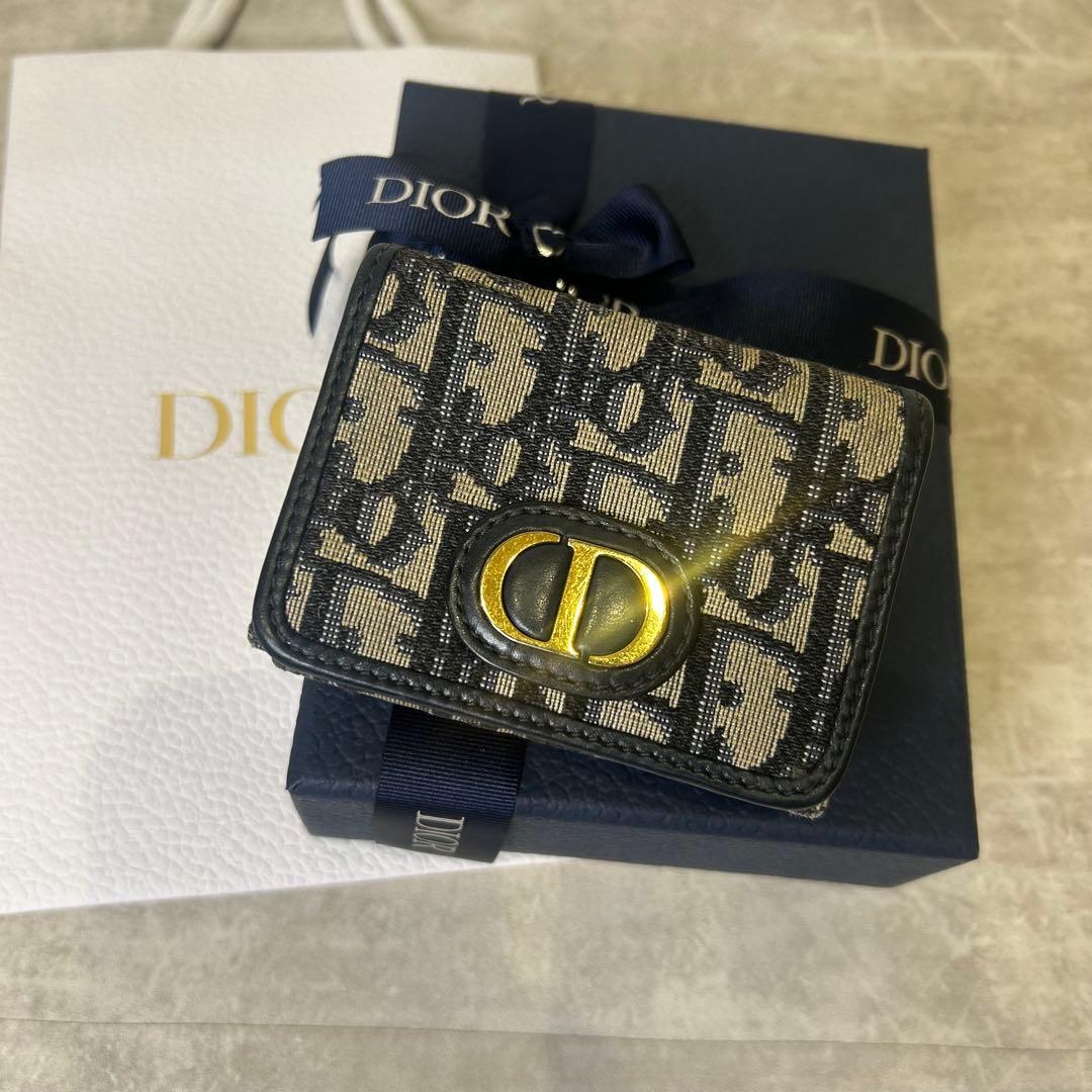 美品✨DIOR クリスチャンディオール ロゴ キャンバス 三つ折り財布