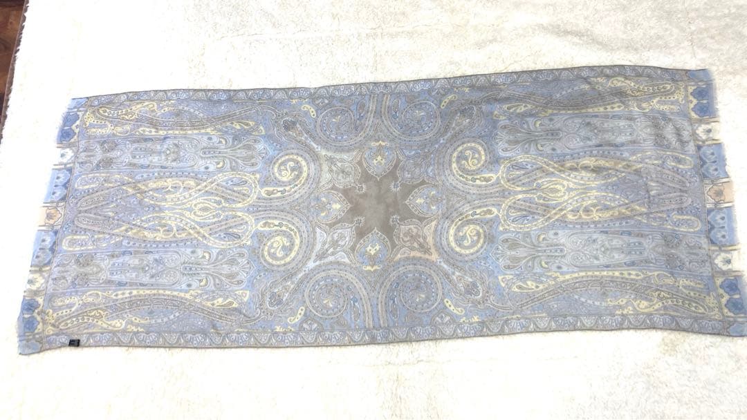 etro エトロ ストール シルク100% 薄手 イタリア製　ペイズリー柄