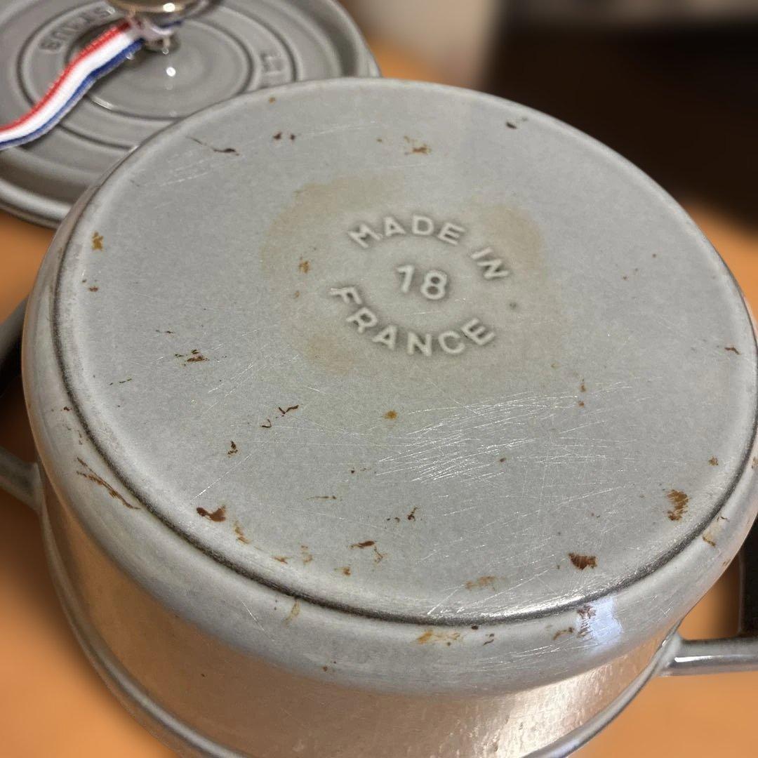 ストウブ鍋　staub ピコココット　18cm グレー