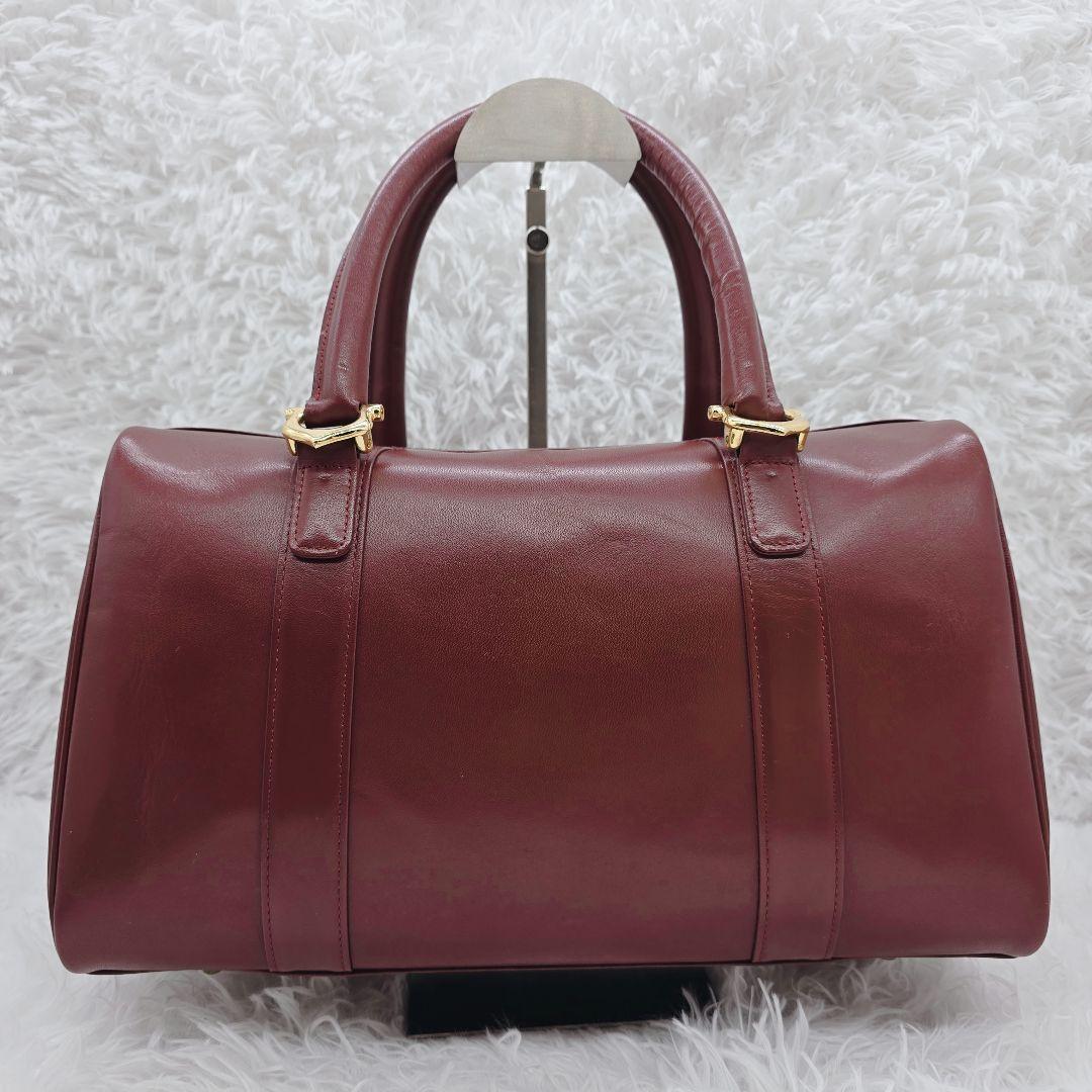 ✨希少！美品✨カルティエ マストライン 本革 ミニ ボストンバッグ ボルドー