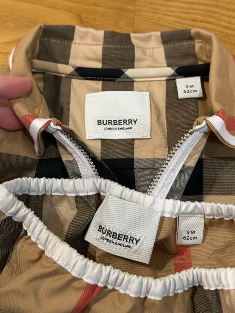 BURBERRY バーバリー チェック柄 ロンパース ワンピース 3M62cm