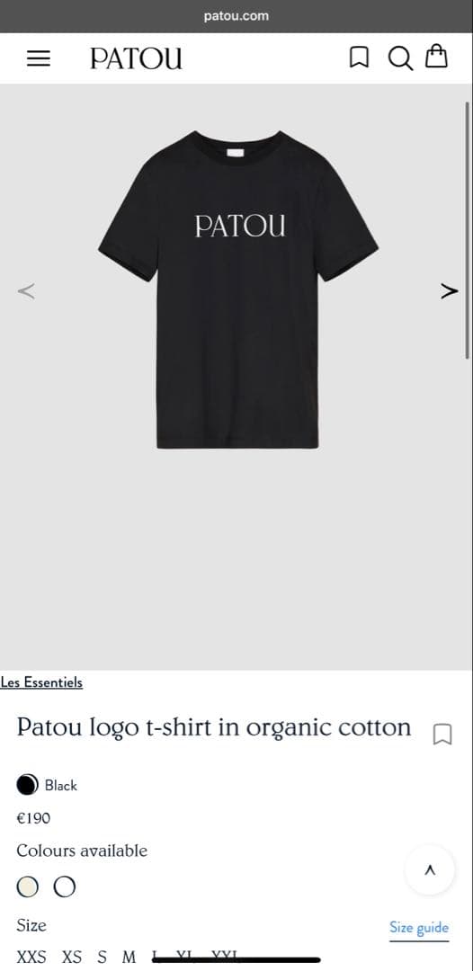PATOU ブラック Tシャツ