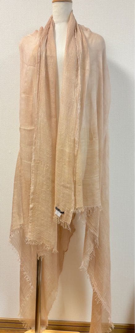 美品◇Faliero Sarti◇ピンク×ゴールドラメ 大判ストール◇