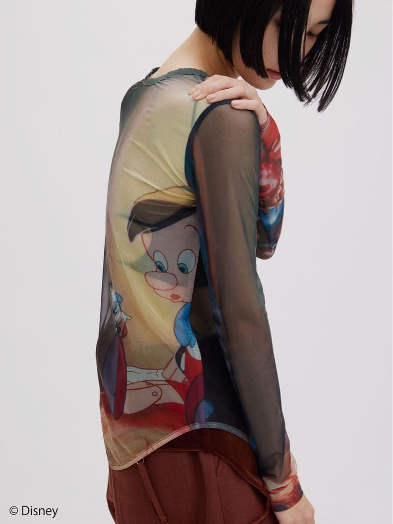 トップス Ameri vintage DISNEY/2WAY SHEER CARDIGAN
