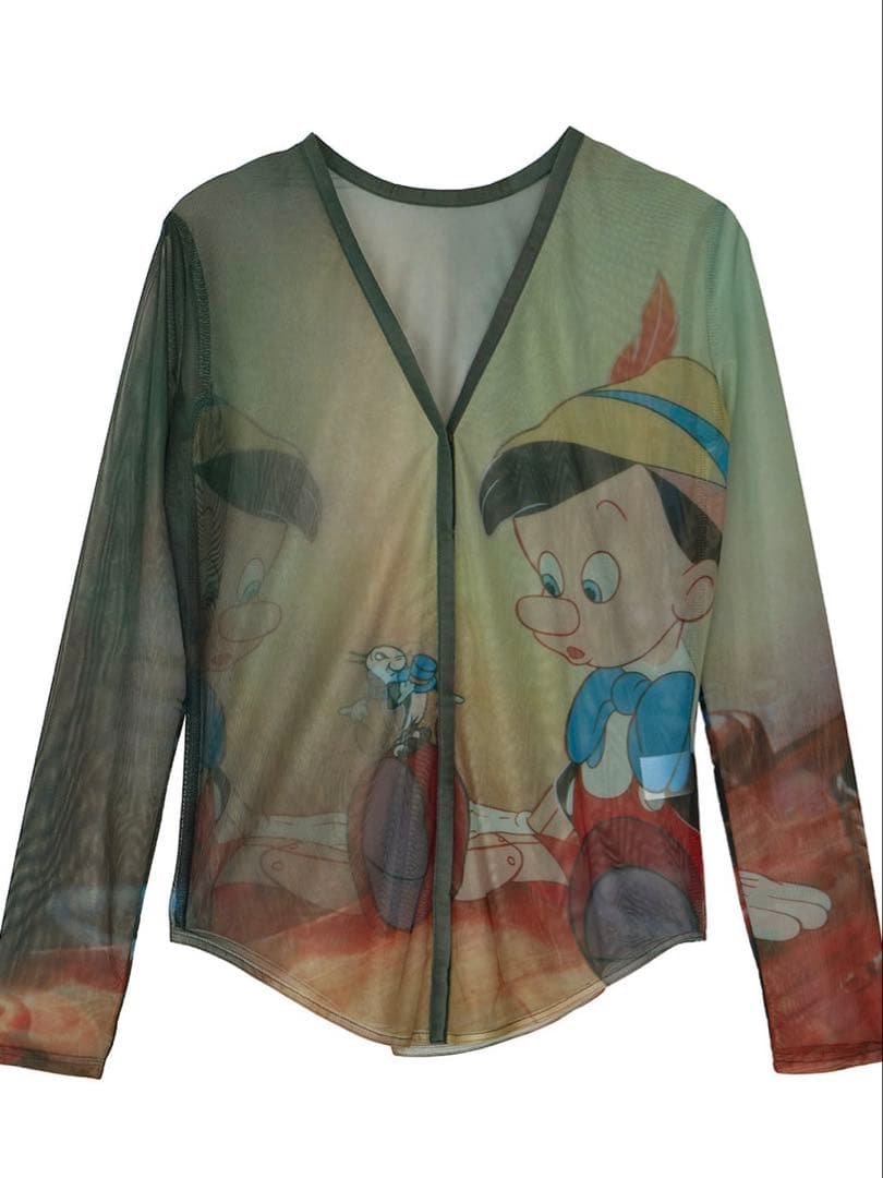 トップス Ameri vintage DISNEY/2WAY SHEER CARDIGAN