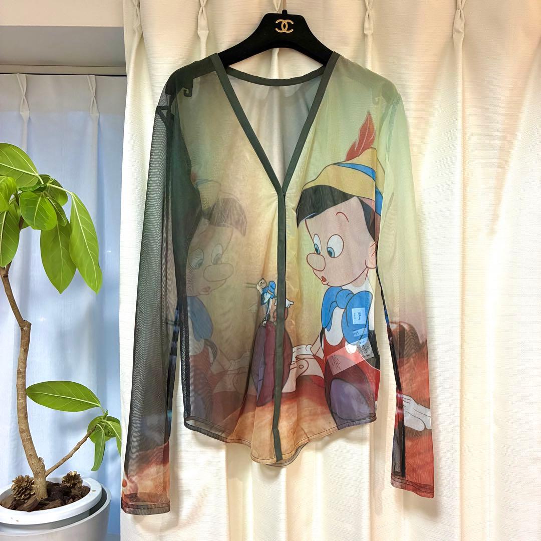 トップス Ameri vintage DISNEY/2WAY SHEER CARDIGAN