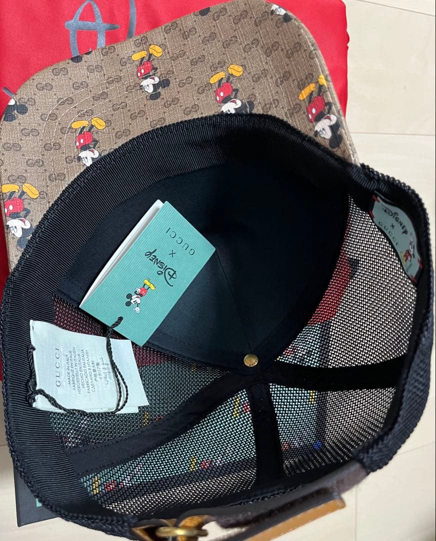 Bamiki【新品未使用】GUCCI ミッキーキャップXLサイズ