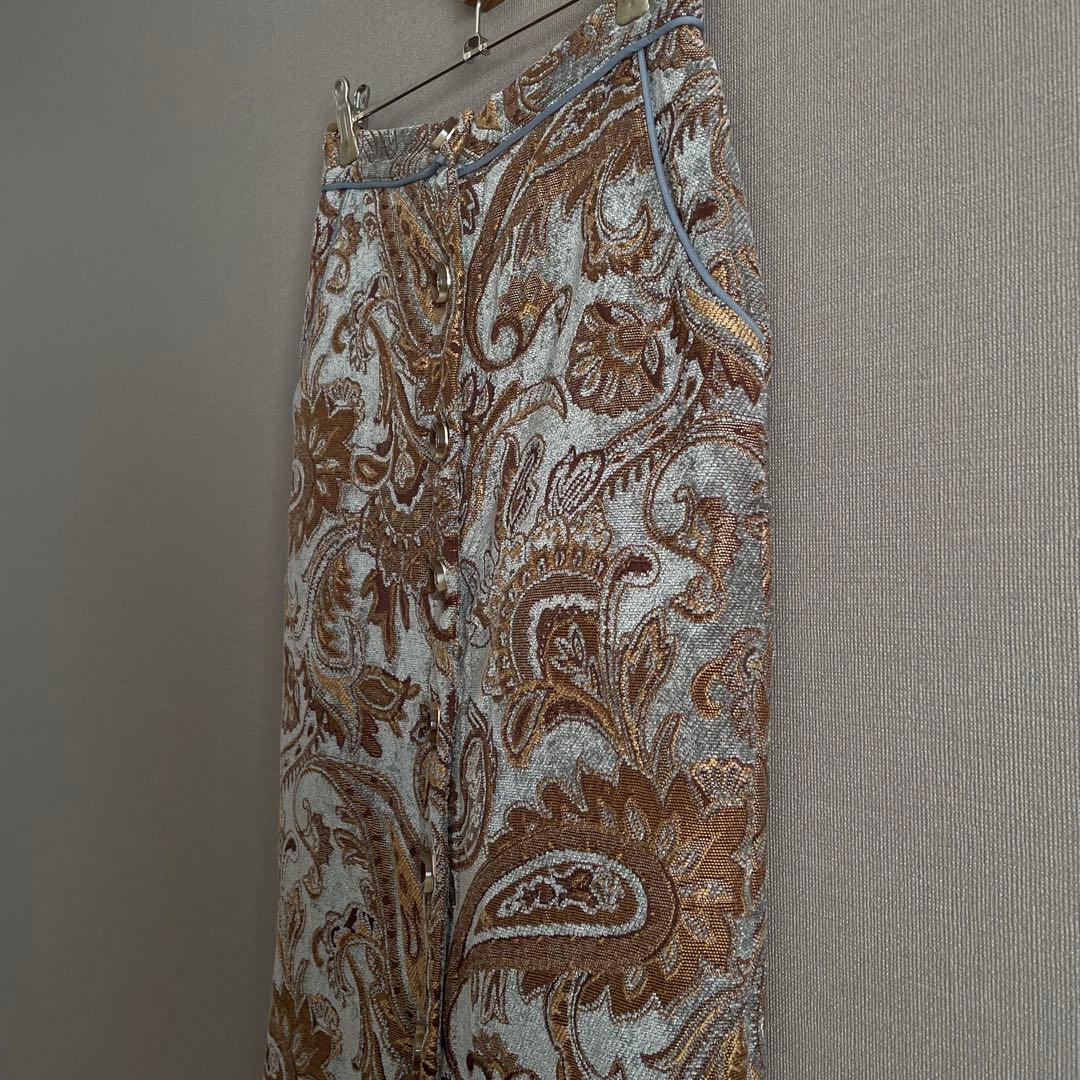 AMERI PAISLEY RUG SKIRT ロングスカート ジャガード M