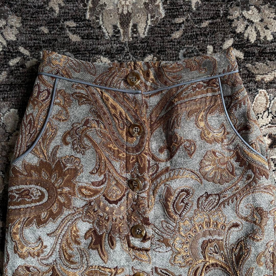 AMERI PAISLEY RUG SKIRT ロングスカート ジャガード M