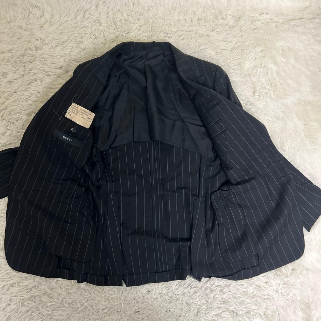【美品】GUCCI トムフォード期 ストライプ カシミヤ混　スーツ セットアップ