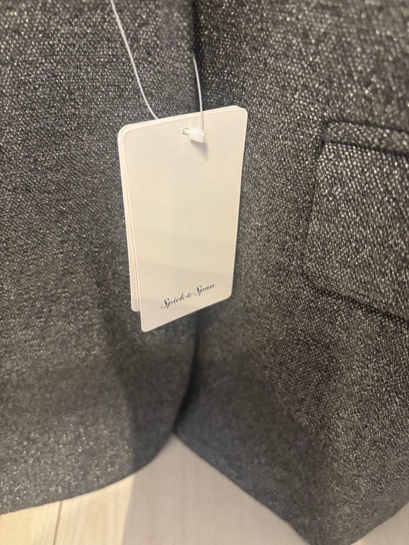 新品タグ付き　スピックアンドスパン　ラメウールジャケット　36