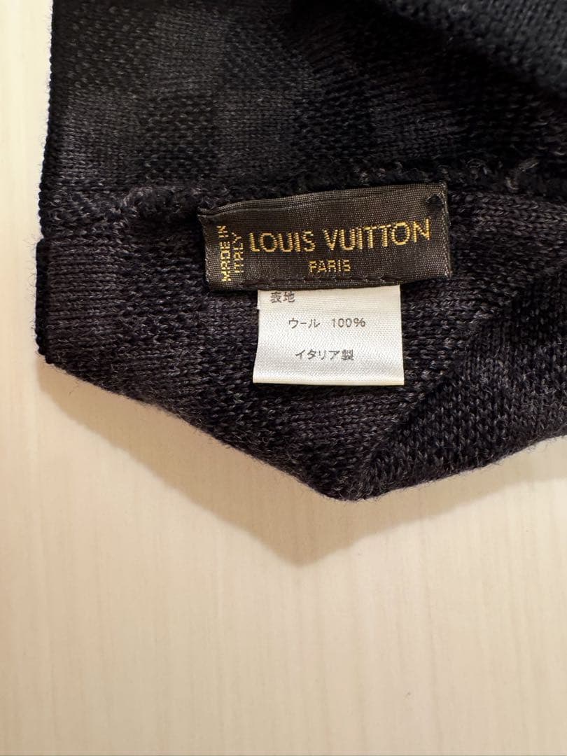 LOUIS VUITTON チェック柄ニット帽　美品