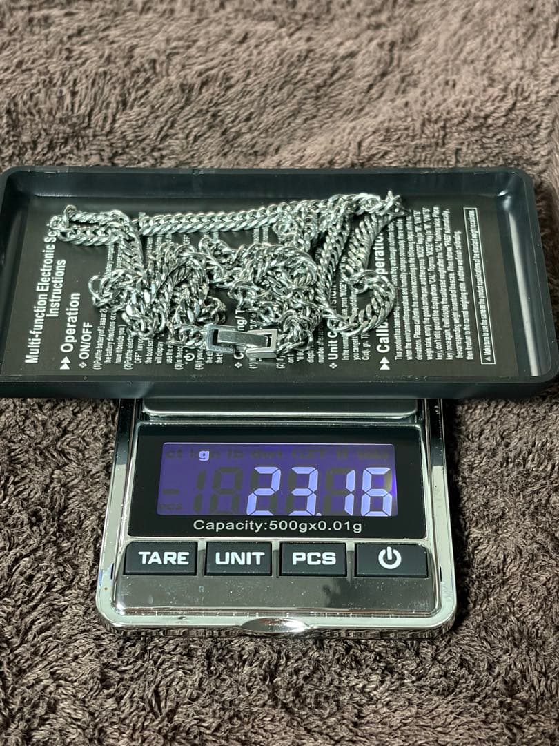 喜平シルバーチェーンネックレス 約23g約56cm ゲルマニウム　プラチナイン
