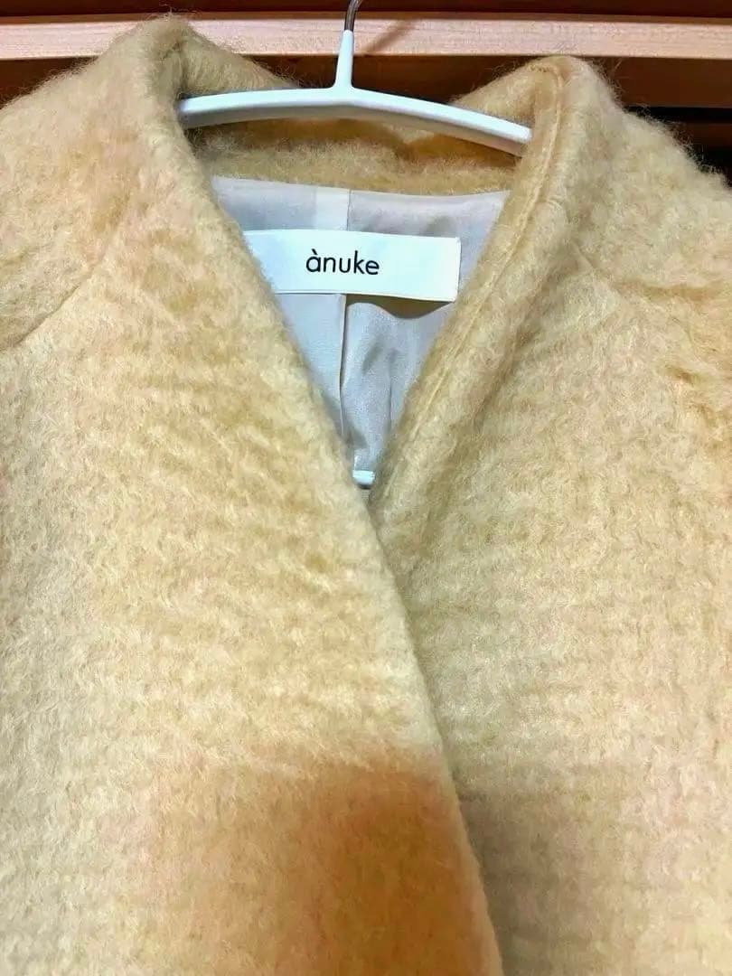 ジャケット・アウター anuke Collarless Shaggy Coat 36