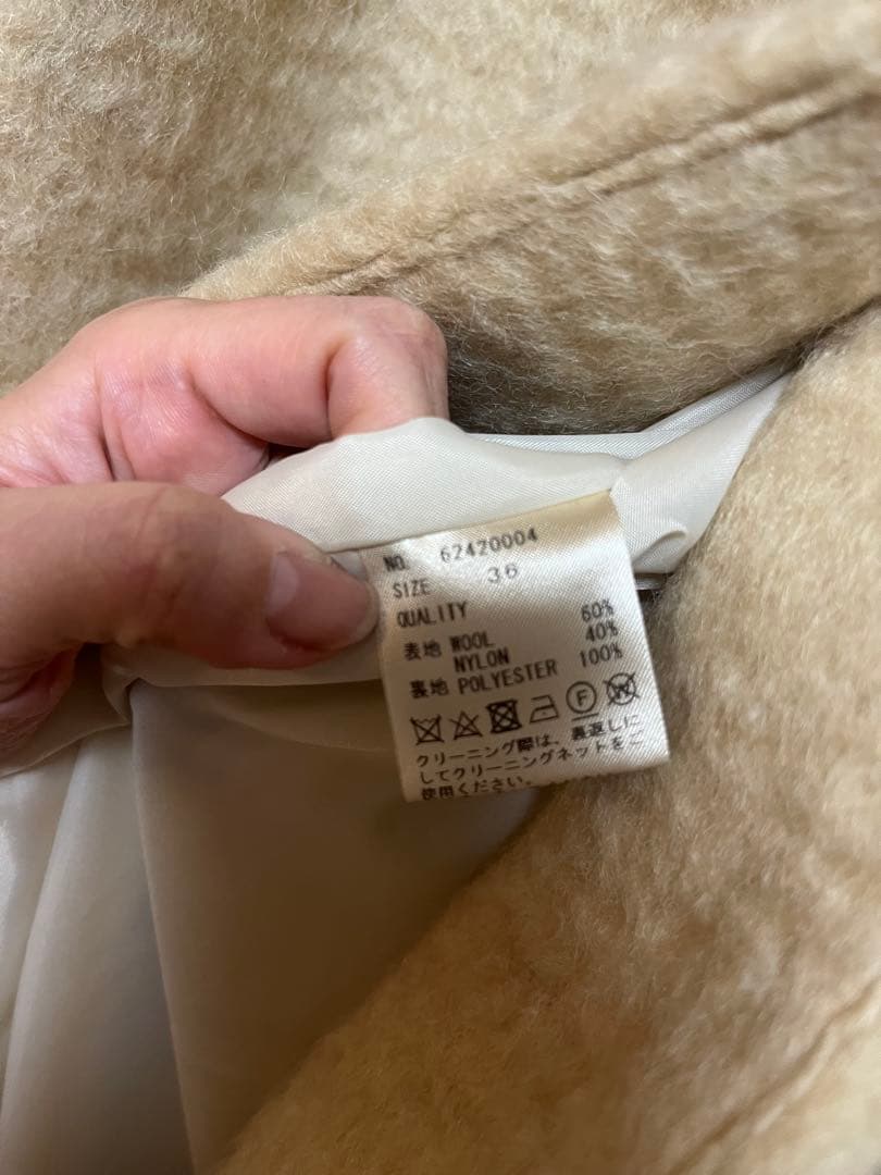 ジャケット・アウター anuke Collarless Shaggy Coat 36