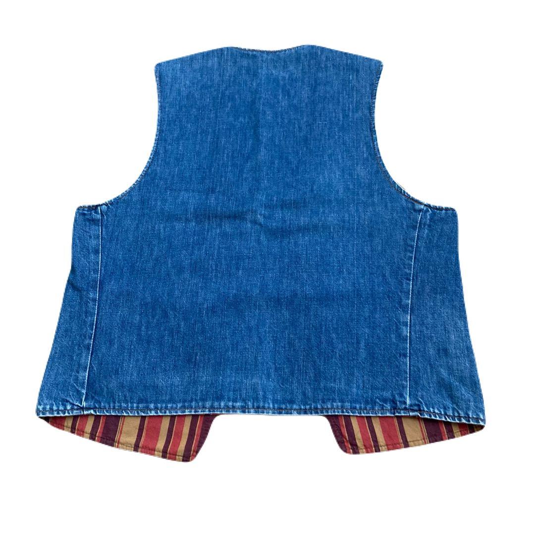 70s Levi's デニムベスト　リバーシブル　bige