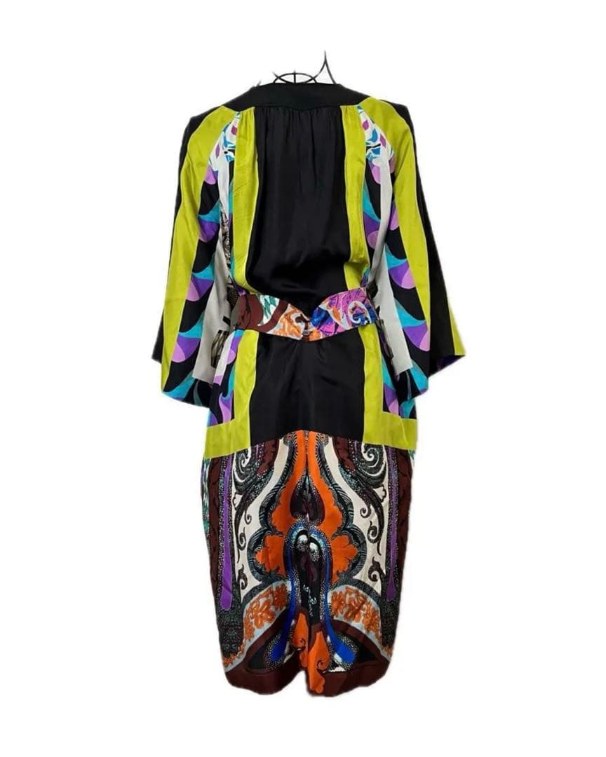 etro エトロ ワンピース チュニック レトロ シルク100% 古着 生地
