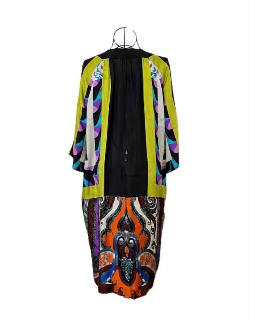 etro エトロ ワンピース チュニック レトロ シルク100% 古着 生地