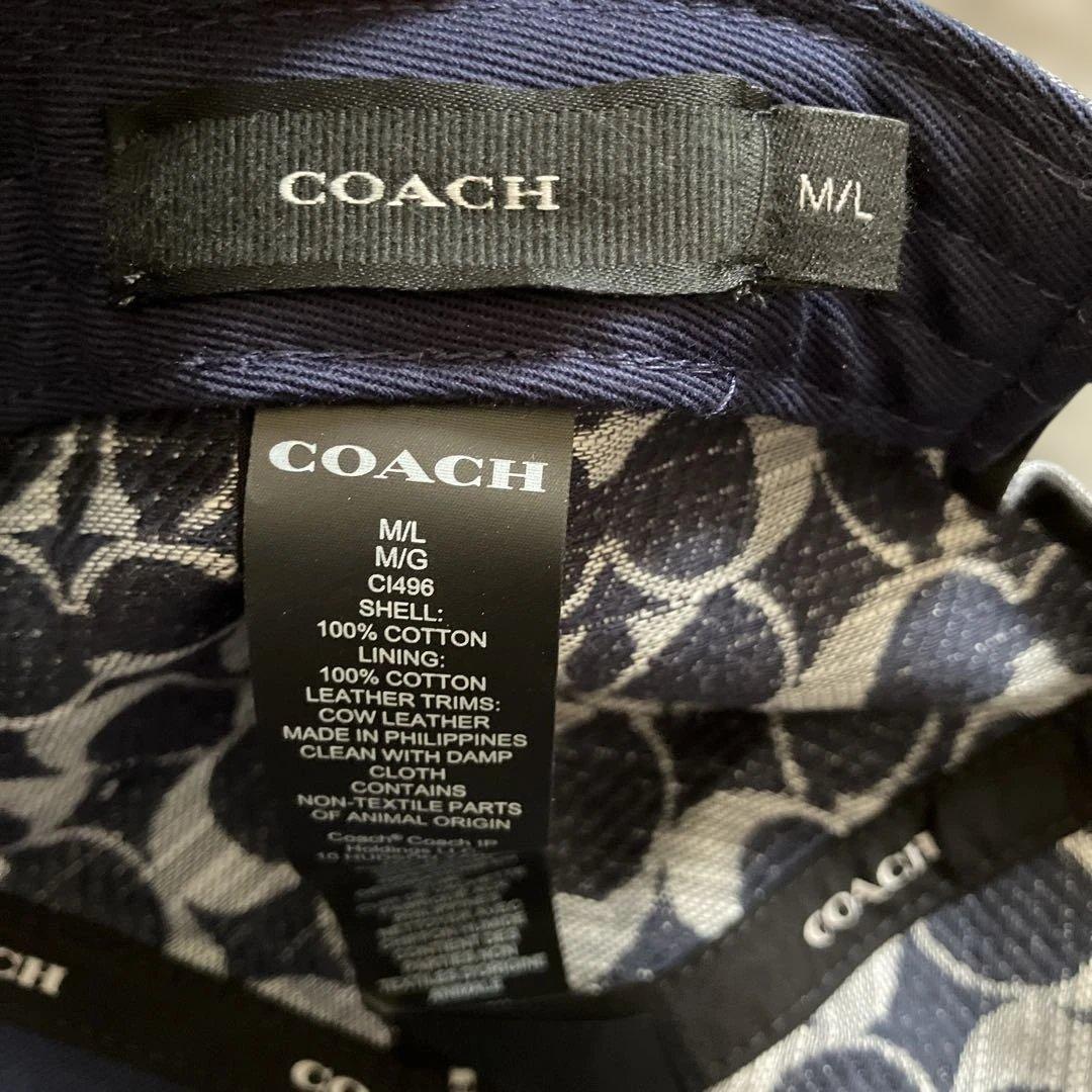 COACH 円形パターンキャップ M/L