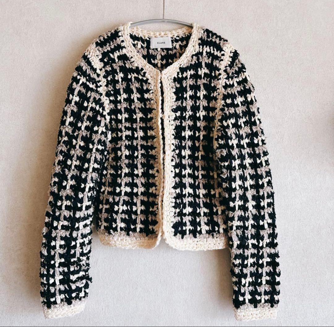 トップス CLANE VINTAGE TAPE HAND KNIT CARDIGAN
