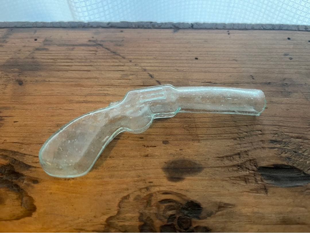 ピストル型 ニッキ水 和ガラス アンティーク レトロ瓶 昭和レトロ 戦前 骨董