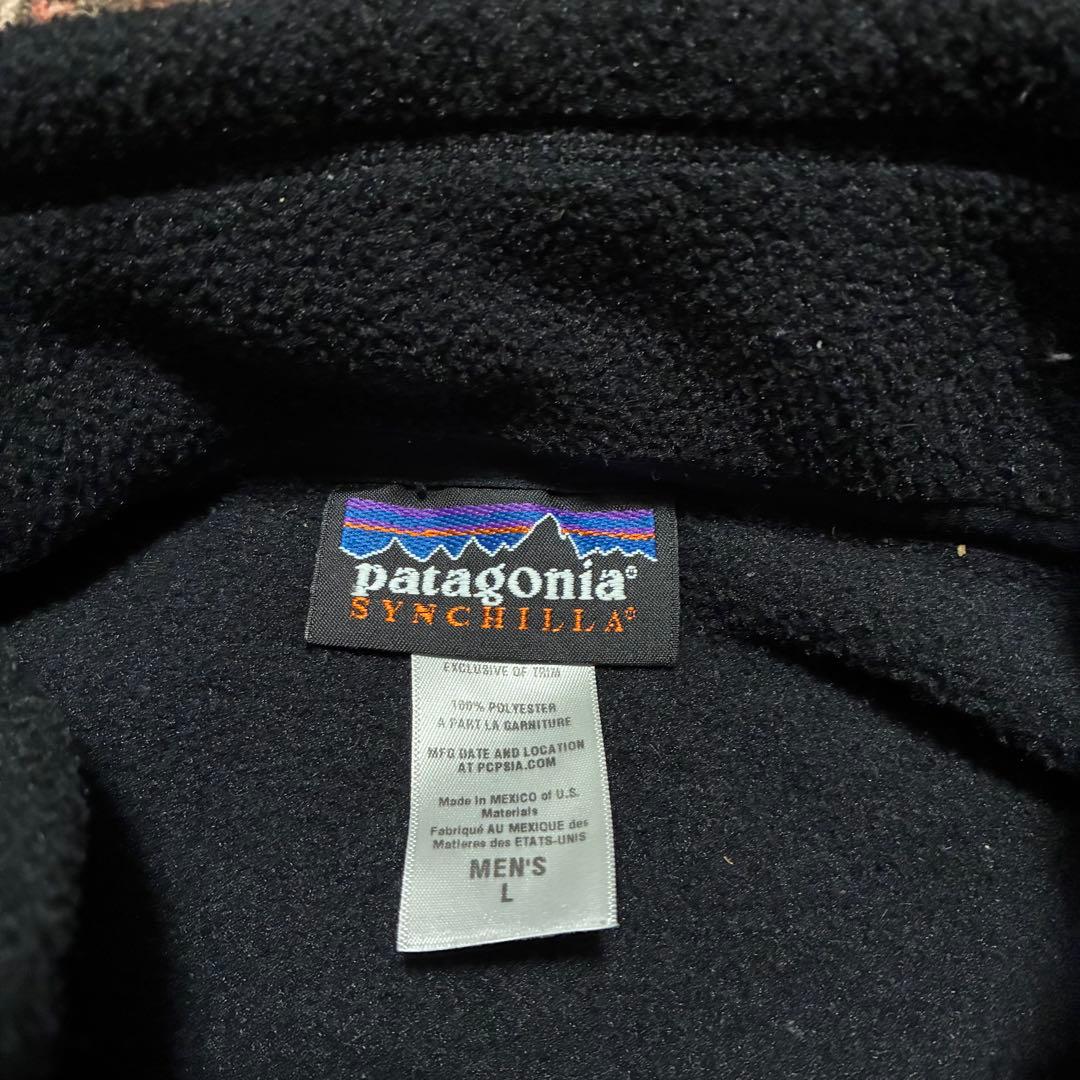 00s Patagonia シンチラ フリース ベスト 黒 ブラック L