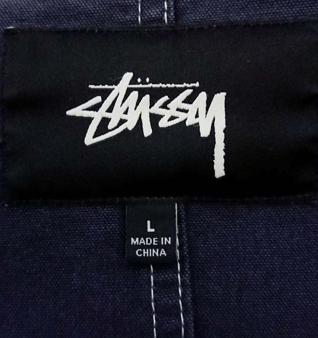 STUSSY ストック 刺繍 ロゴ 襟 切替 チョア ジャケット カバーオール