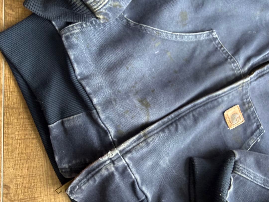 Carhartt ダックアクティブジャケット フェード ペンキ飛び　M