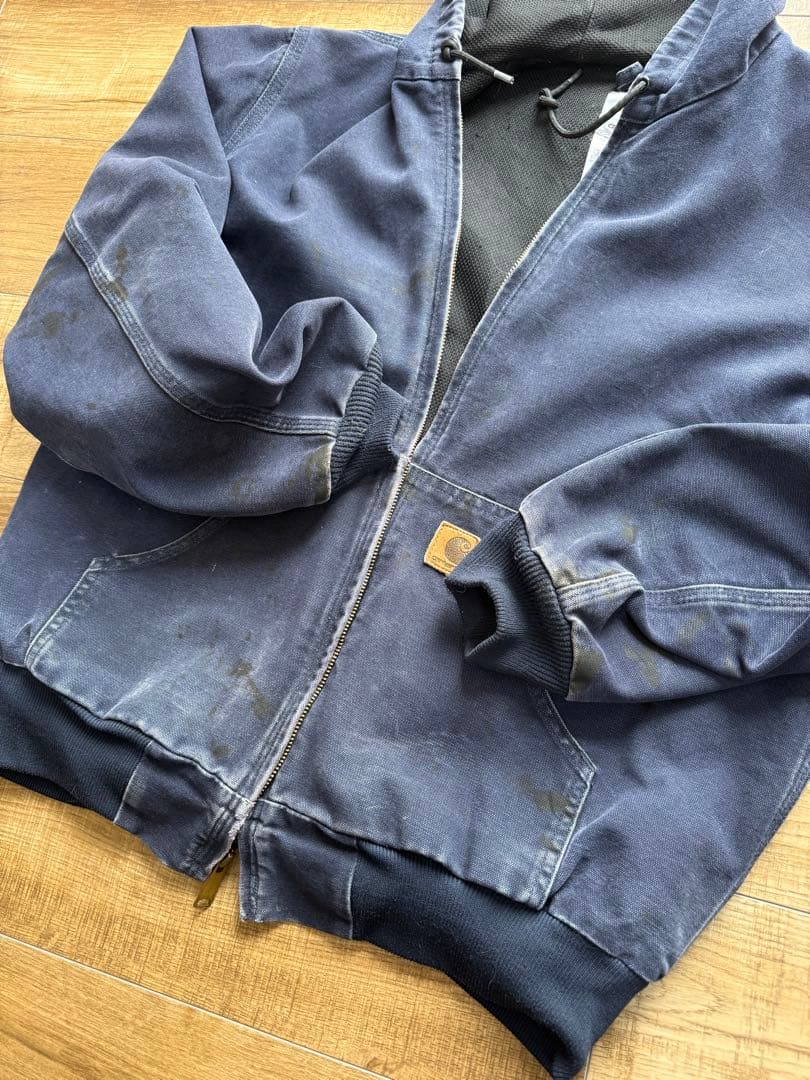 Carhartt ダックアクティブジャケット フェード ペンキ飛び　M
